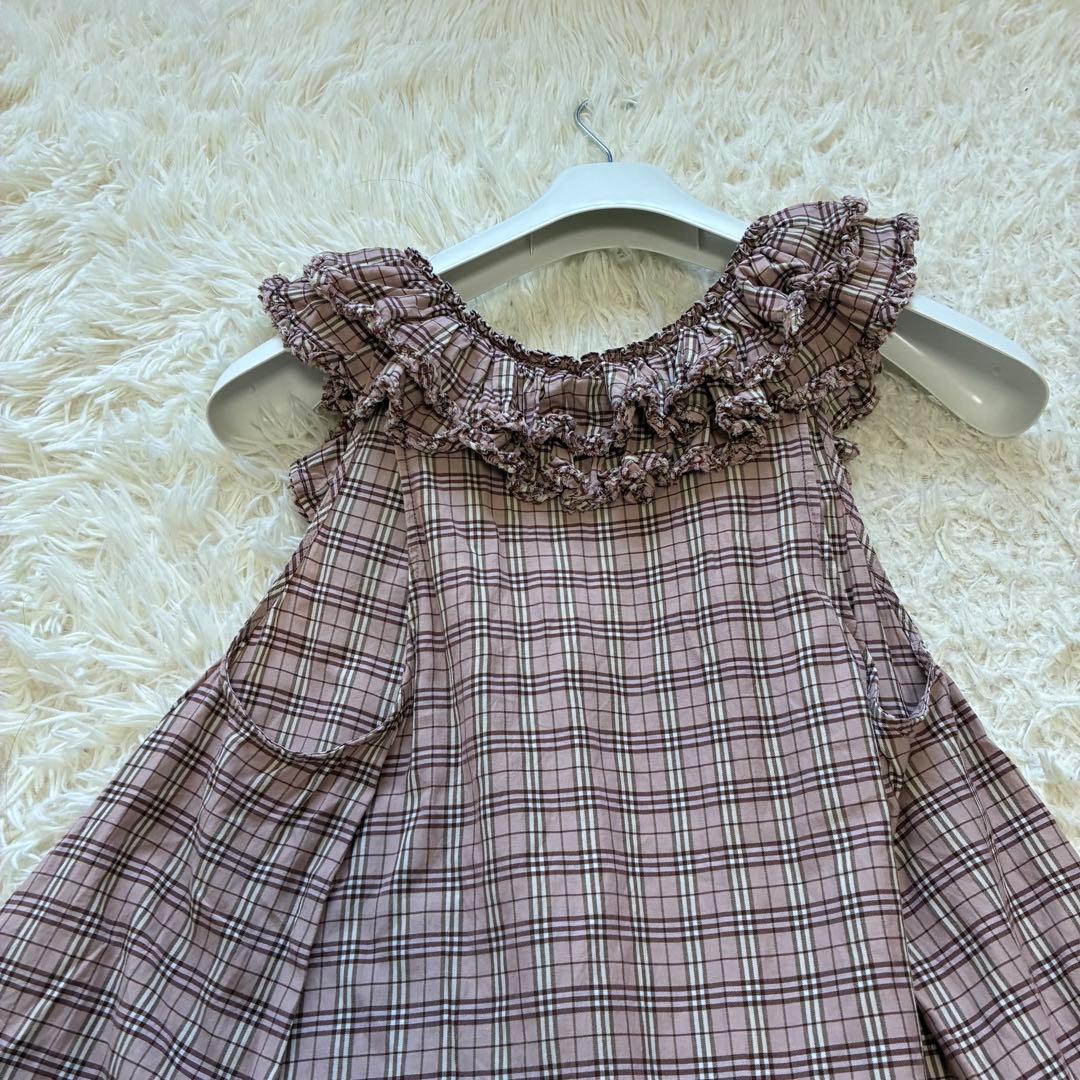 人気✨　バーバリーブルーレーベル　ミニワンピース　Mサイズ　ノバチェック　ピンク