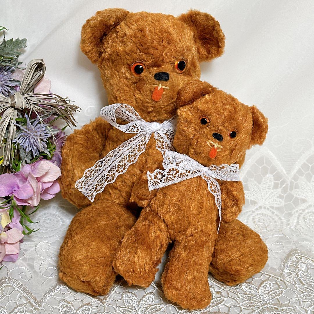 ❤️アンティーク親子テディベア❤️ ビンテージ　アンティークベア　アメリカ　レトロ