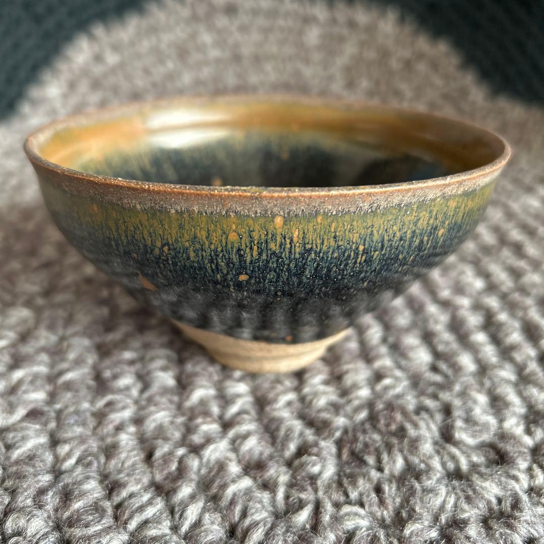 中国骨董 【旧家蔵建窯宗禾目天目兎豪茶碗】 希少貴重 全般的綺麗状態です