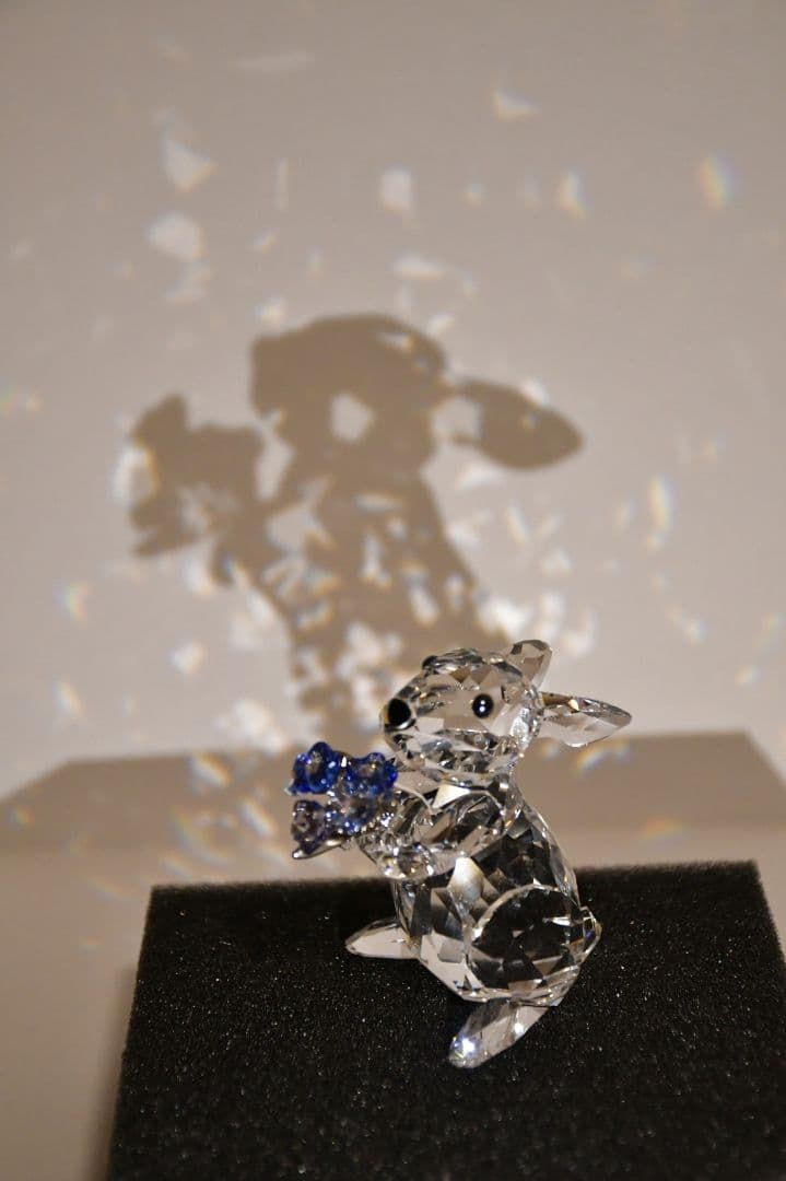 スワロフスキー (SWAROVSKI) 置物 ウサギとワスレナグサ