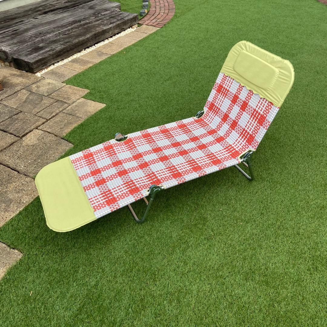 昭和レトロ　ビーチベッド　チューブベッド　サマーベッド　お風呂上がりにも