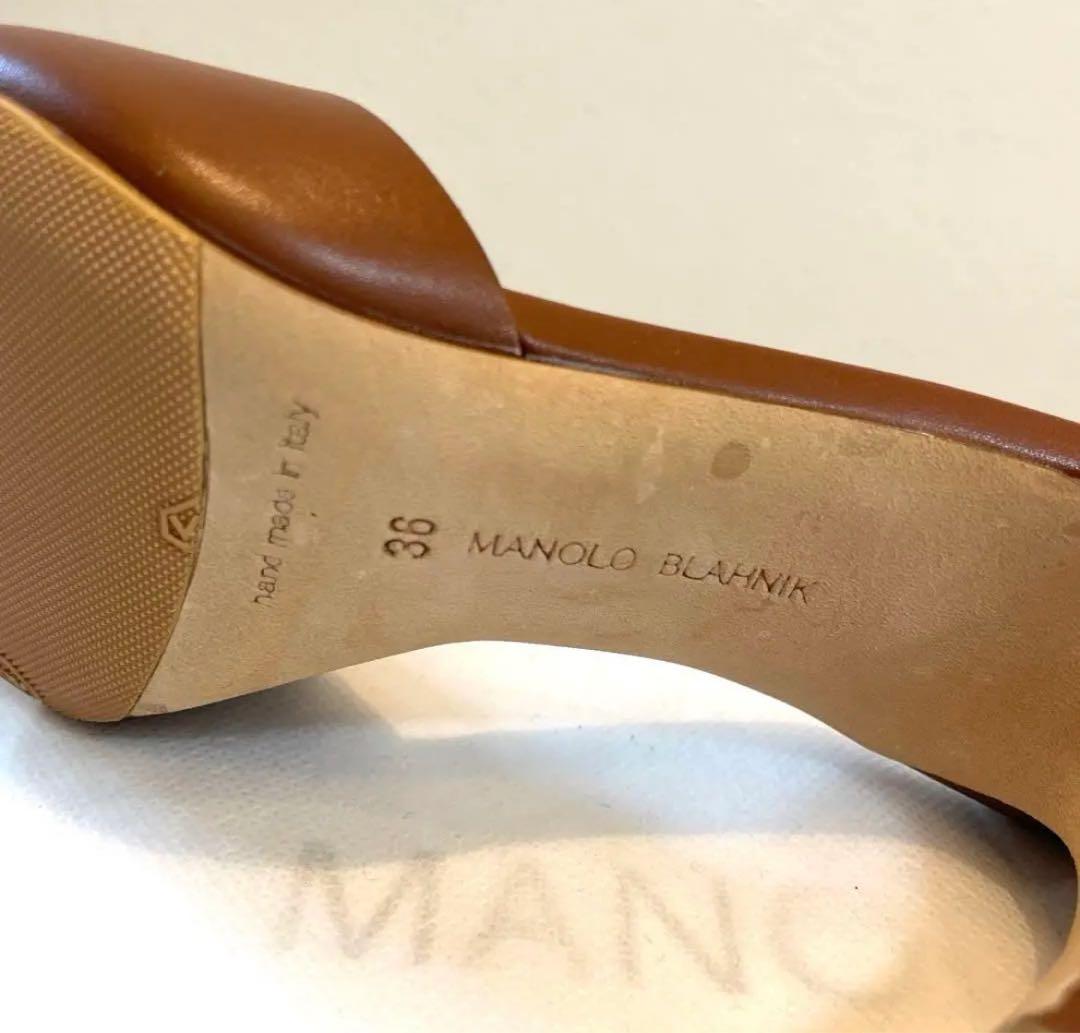 MANOLO BLAHNIK［未使用］希少 JADARONA ブラウンミュール