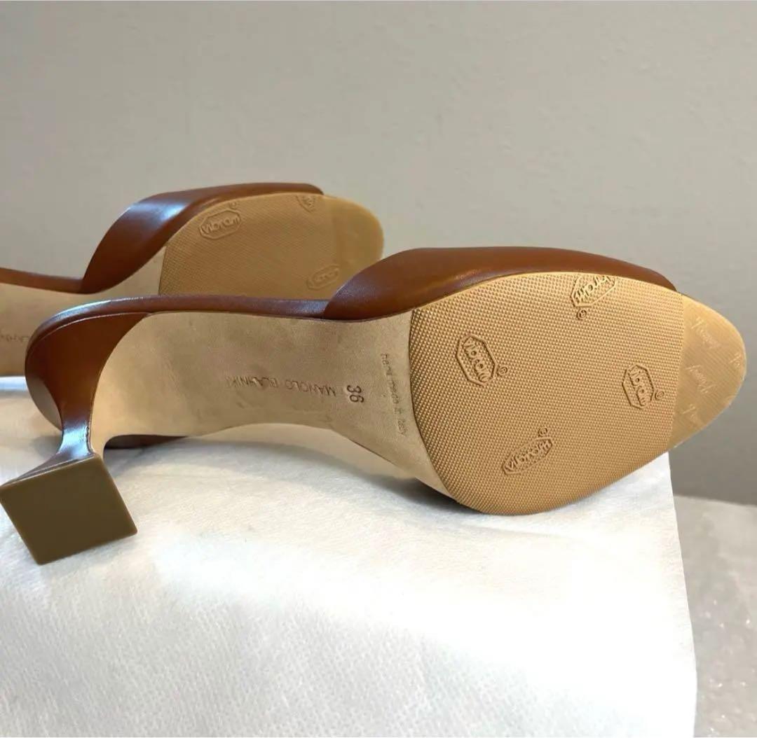 MANOLO BLAHNIK［未使用］希少 JADARONA ブラウンミュール