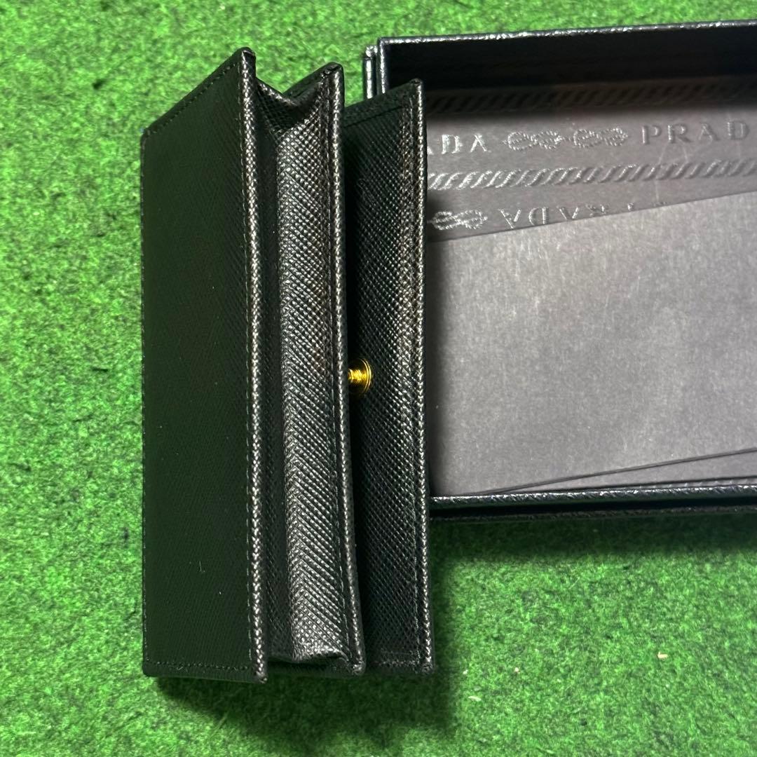 PRADA ブラックレザー 名刺入れ 箱付き
