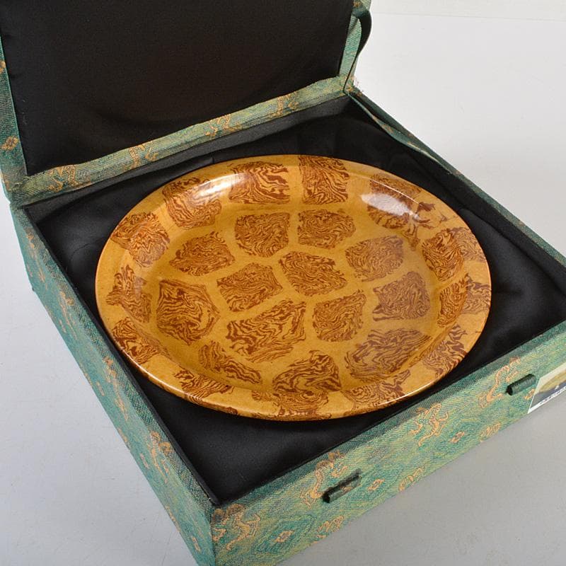 中国　唐代　練込盤　三獣足皿　V　R7271