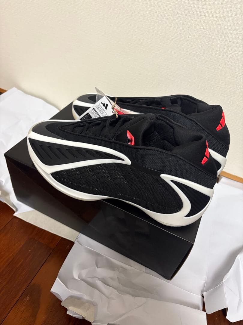 adidas アンソニーエドワーズ2 新品 29cm 黒×白 NBA バッシュ