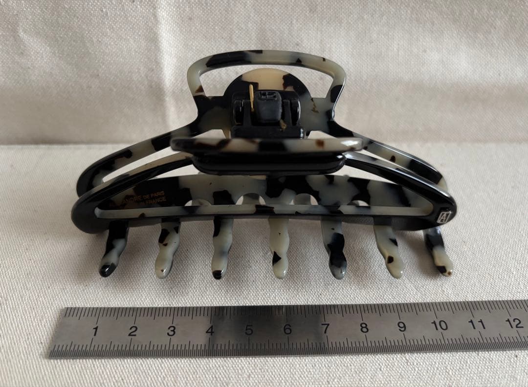 新品未使用 アレクサンドルドゥパリ ヘアクリップ ブラック×アルビノス