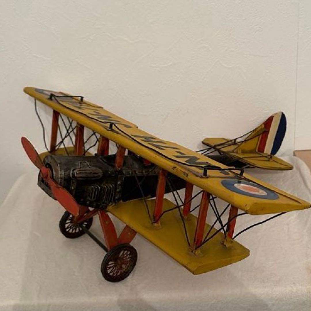 ブリキのおもちゃ 飛行機 複葉機 JN-7H