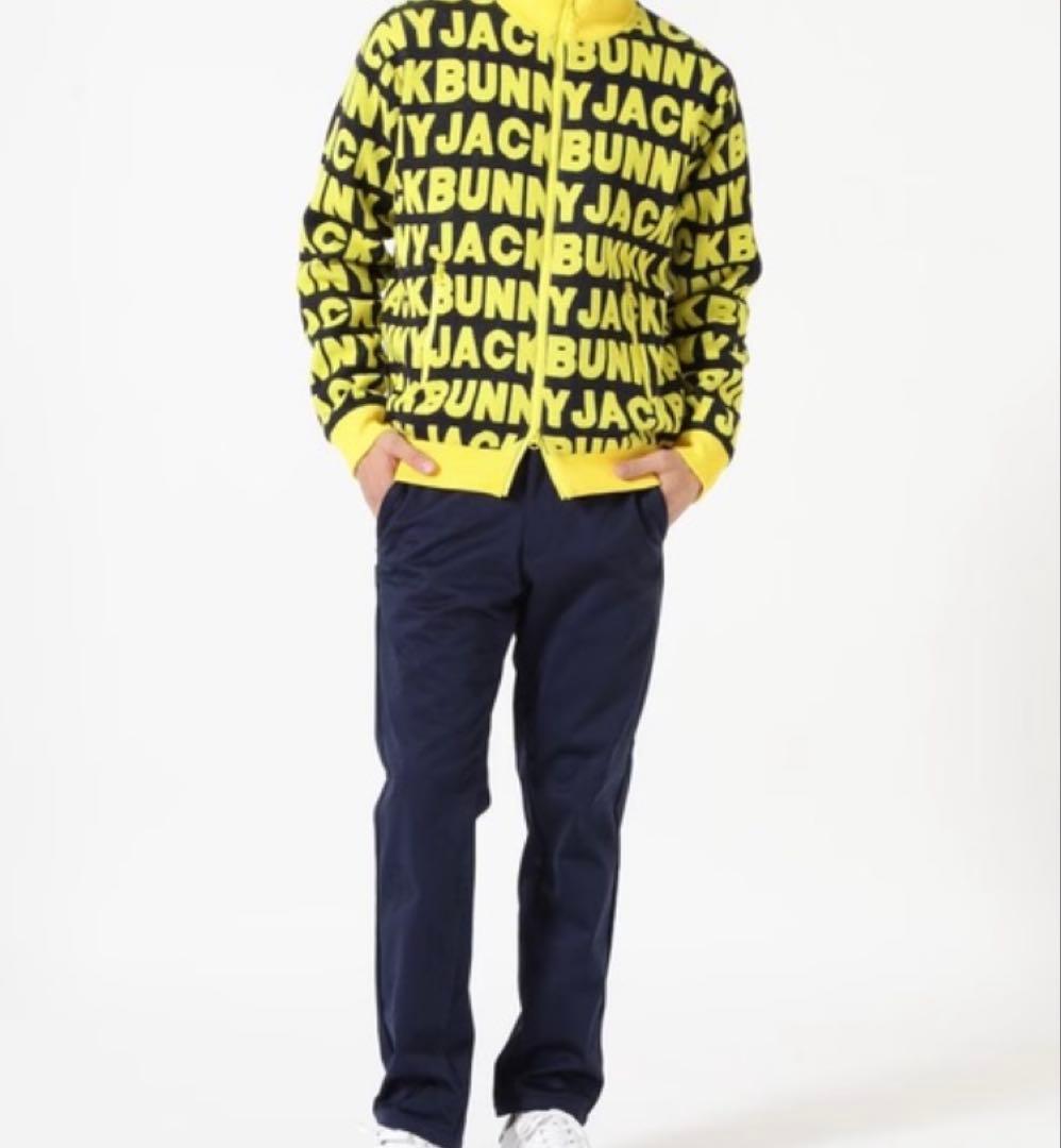 新品 ジャックバニー ピンソニック裏フリース 防風テーパードパンツ(5)L/紺