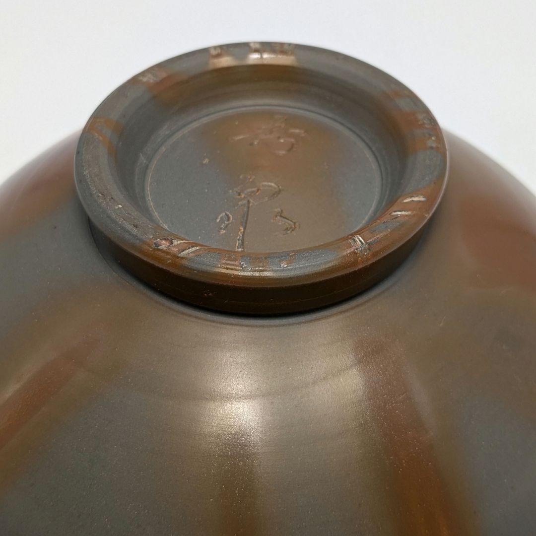 伝統工芸士柴岡秀泉 青備前緋襷茶盌 合箱 備前焼 抹茶碗 抹茶茶碗 茶道具 茶器