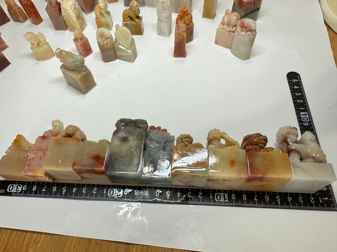 決算セール　篆刻　印材　印石　まとめ　書道　落款　遊印　100個セット2