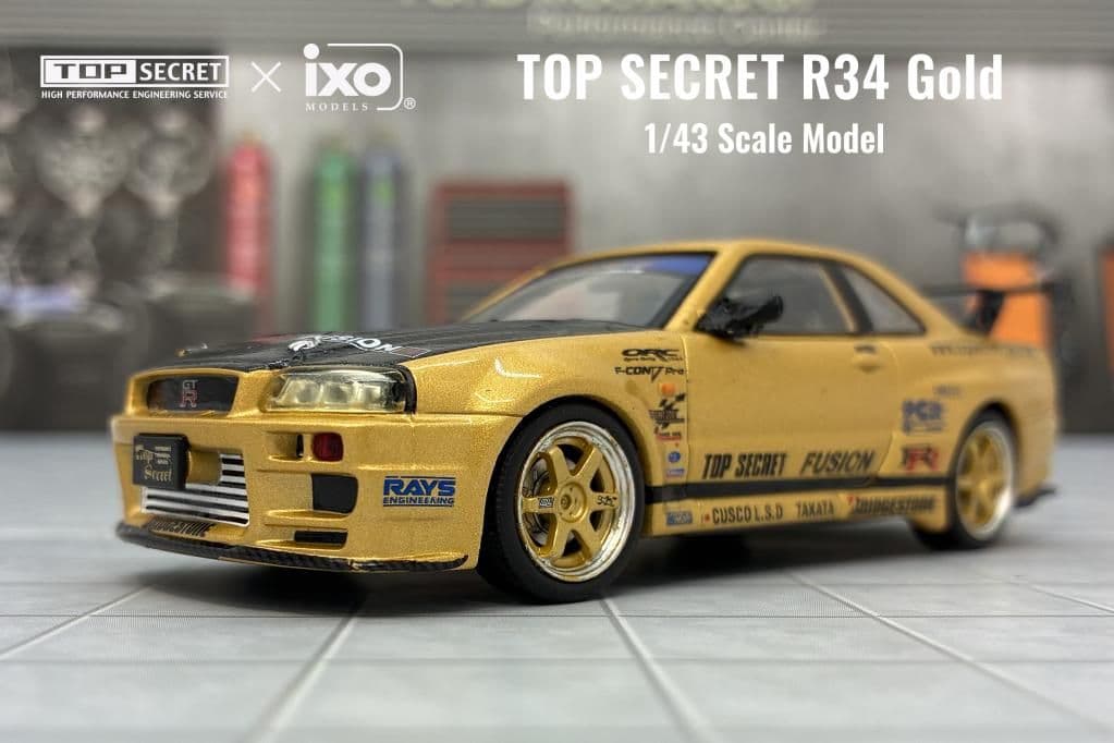 TOP SECRET R34 Gold 1/43スケールモデル