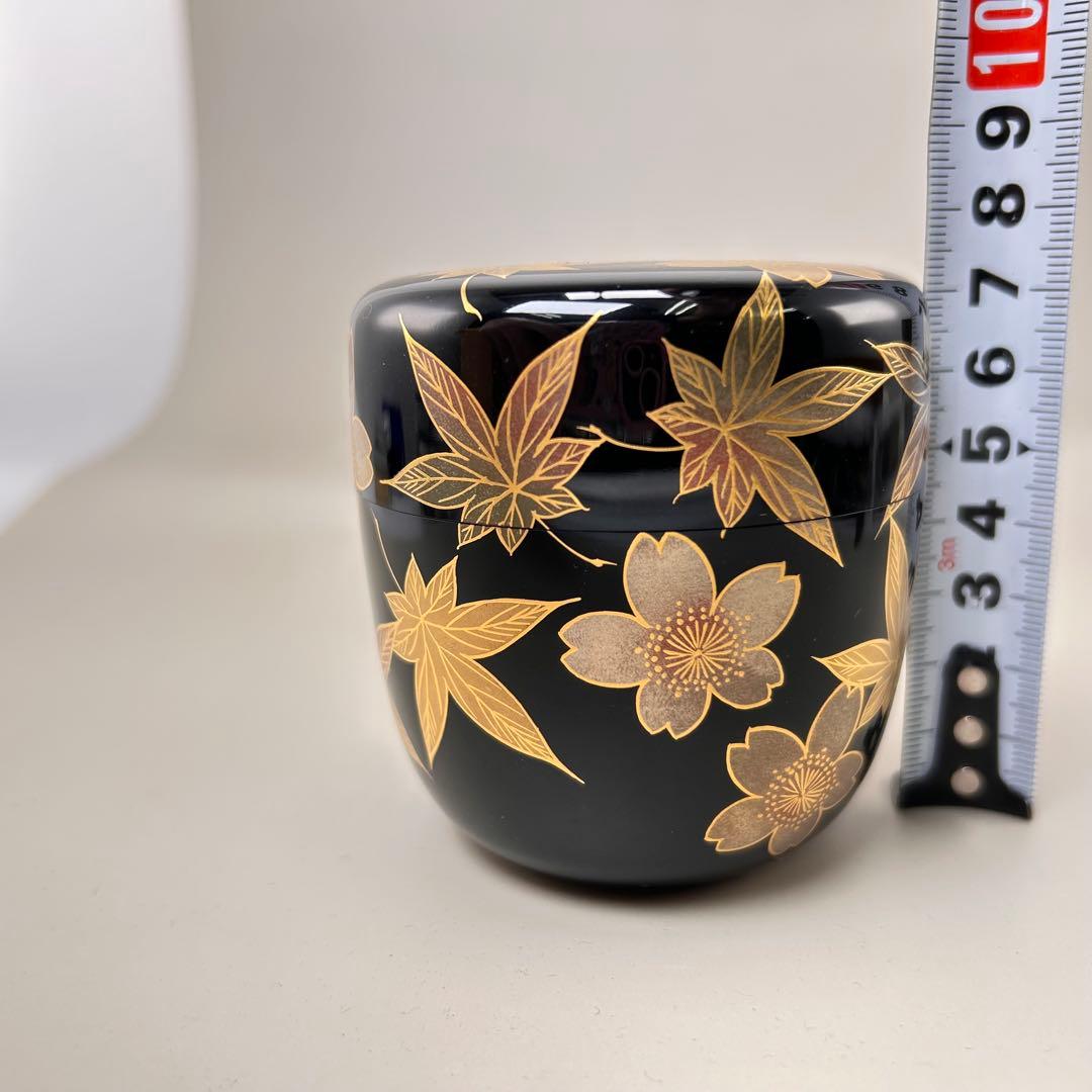 A046茶道具　棗　西條一斎　雲錦蒔絵大棗