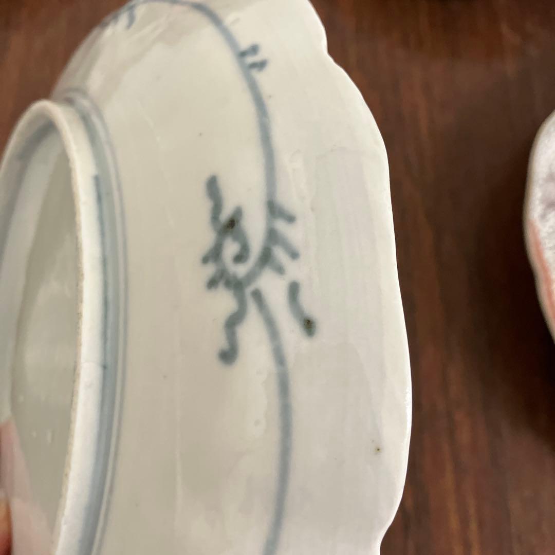 江戸後期〜明治初期｜古伊万里 7寸皿｜染錦 金彩色｜桜の木 唐人