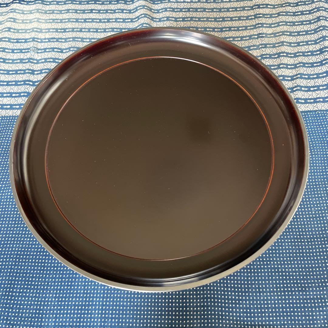 漆器　高台皿　蒔絵　金彩　木箱付き
