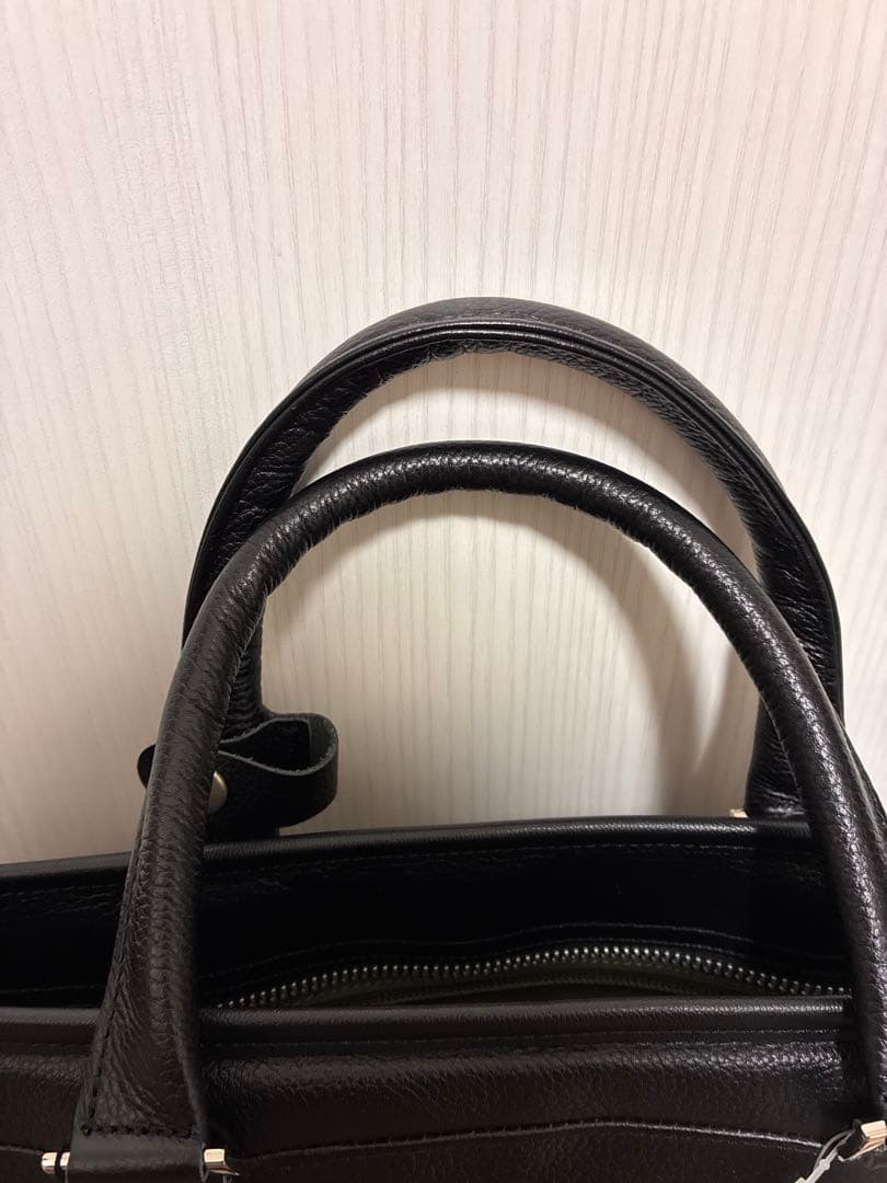 豊岡鞄 牛革　2way ビジネスバッグ A4 トートバッグ 黒色