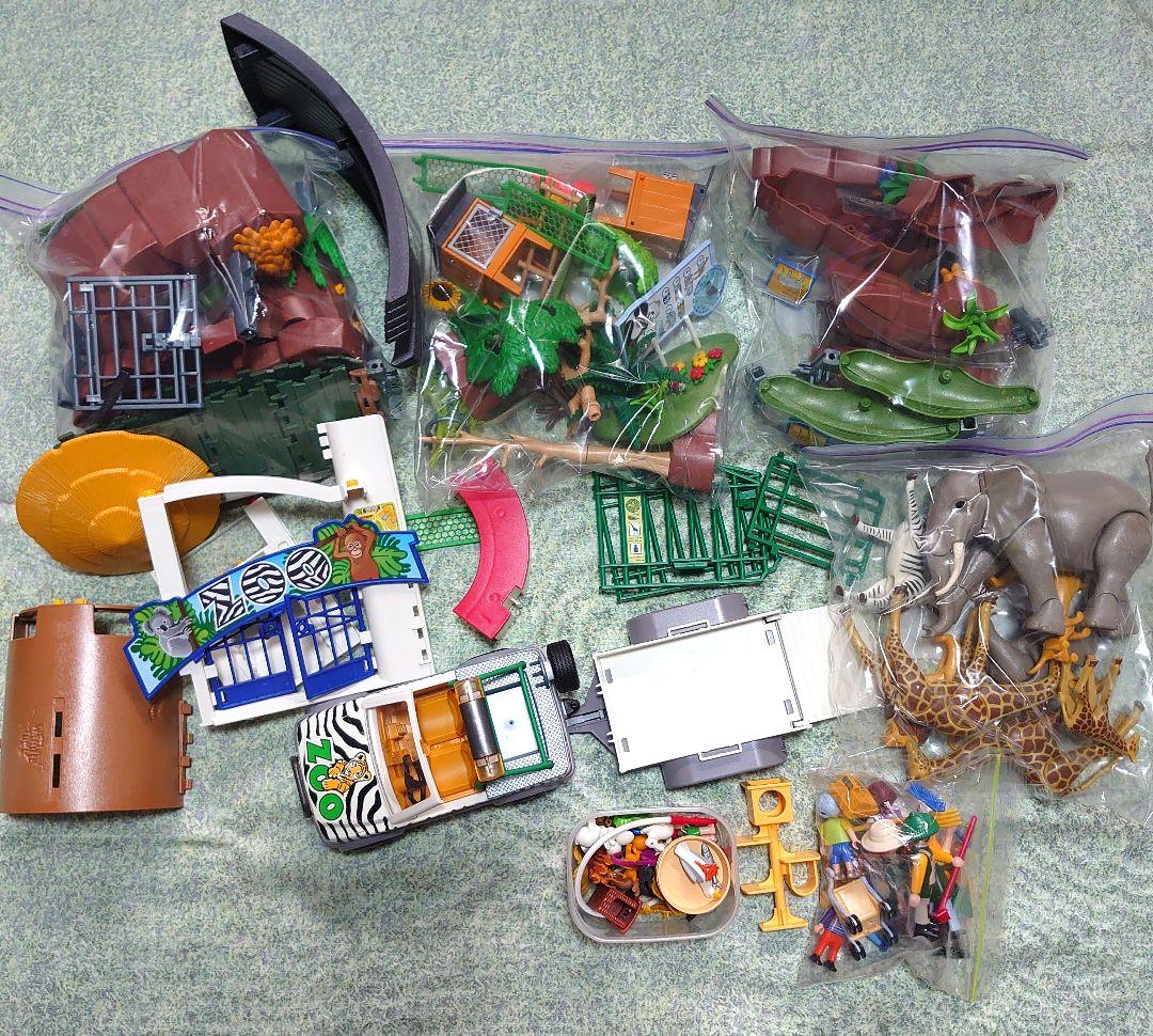 プレイモービル　ZOO　サファリパーク　ペンギン　キリン　猫　色々セット