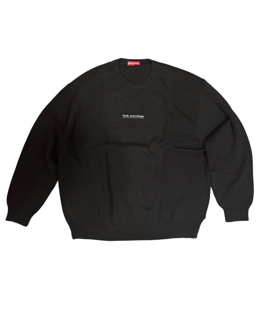 SUPREME FUCK EVERYONE KNIT 黒 XL
