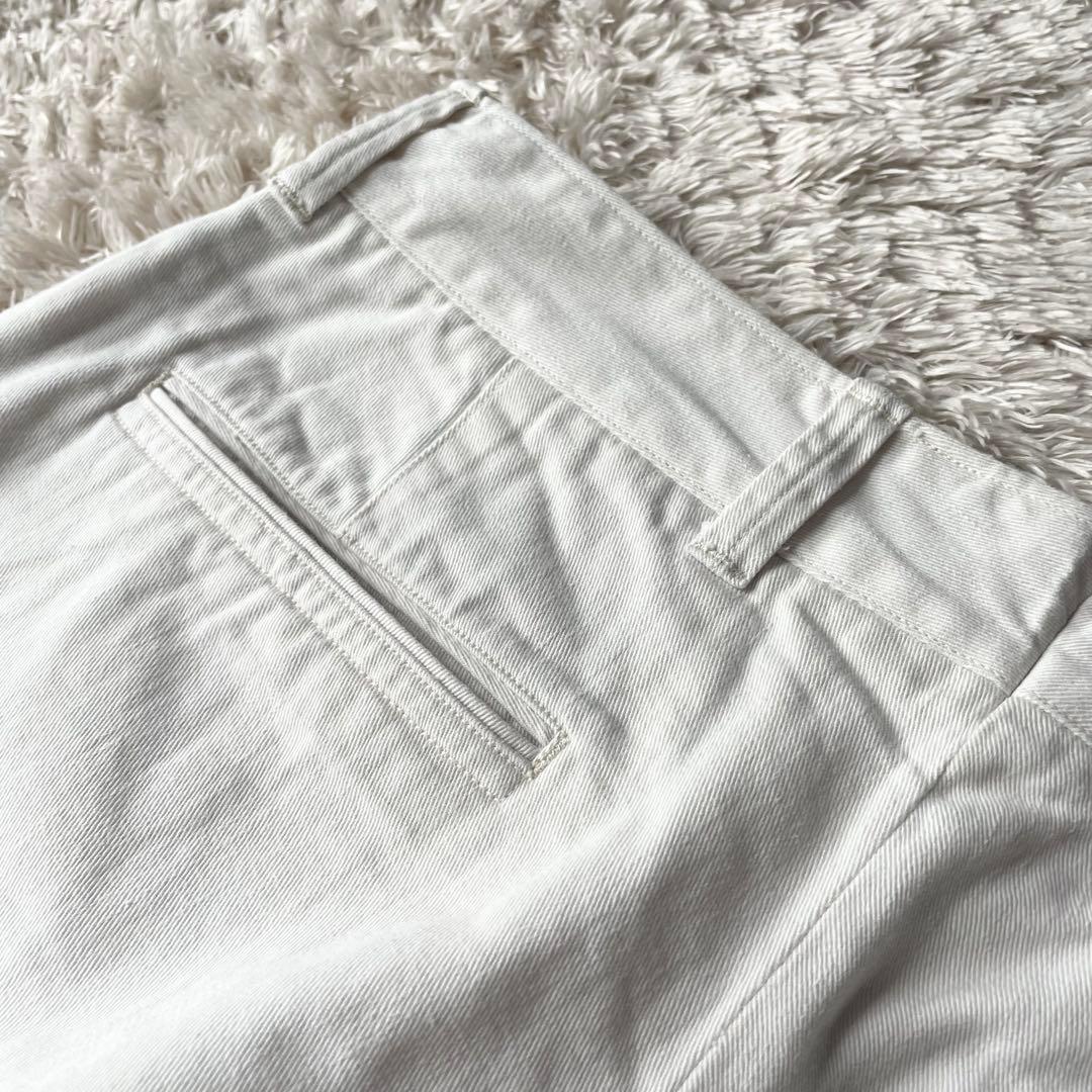 美品 45R おこめチノのシャルロットパンツ 3 ホワイト