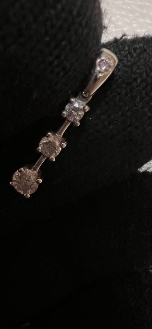 18k WGペンダント直径0.25