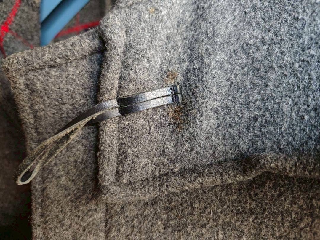 グレー ダッフルコート フード付き