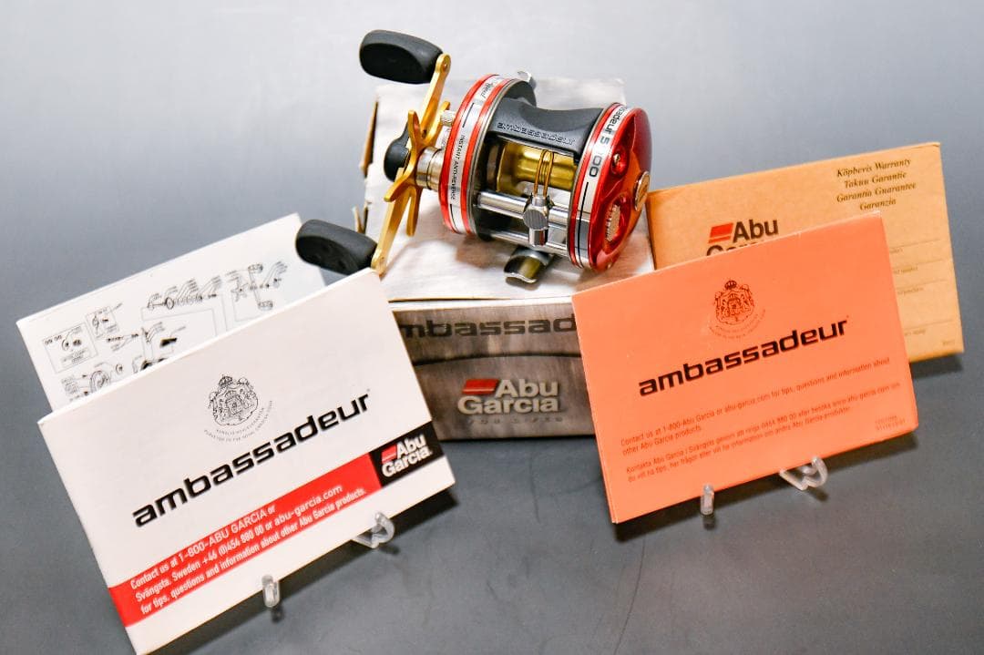 1点限り『未使用』【アブ アンバサダー 5000】レッド ゴールドパーツ