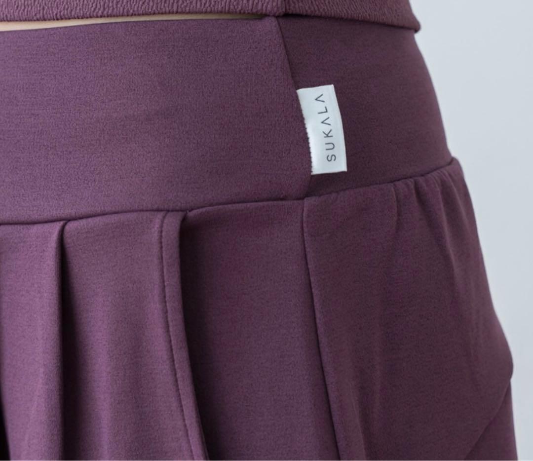 【SUKALA 】ダブルニットジョガーパンツ（ワイン・完売のLL）