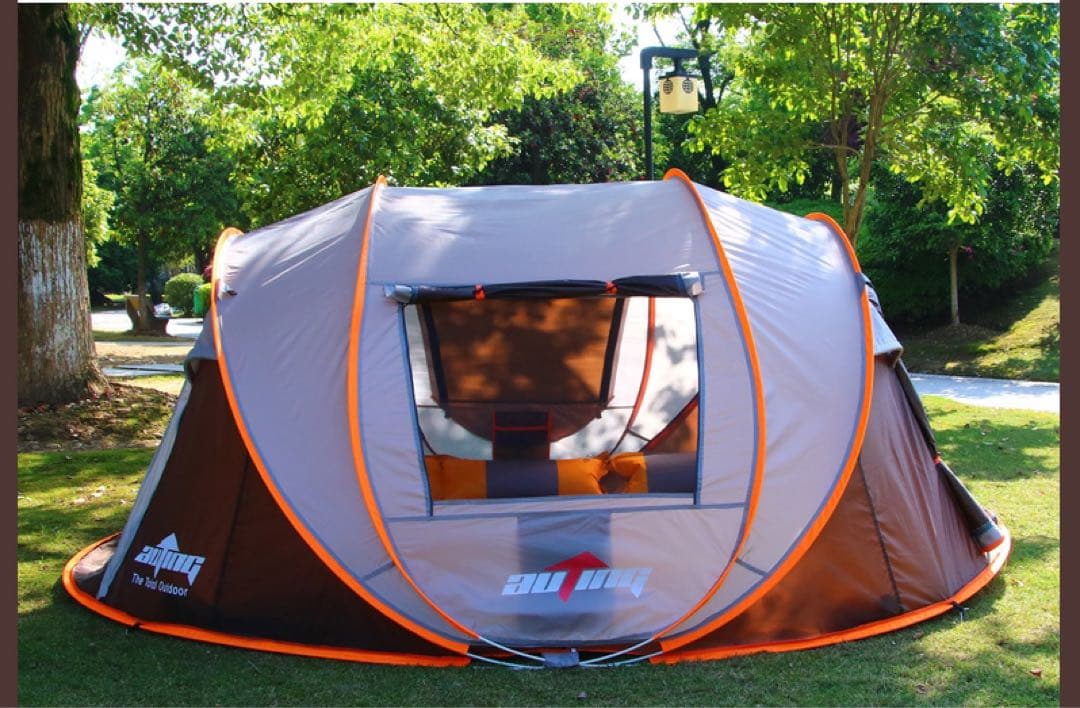 ★1秒設営★ 通気性良い 超簡単設営ワンタッチテント ファミリー5人用