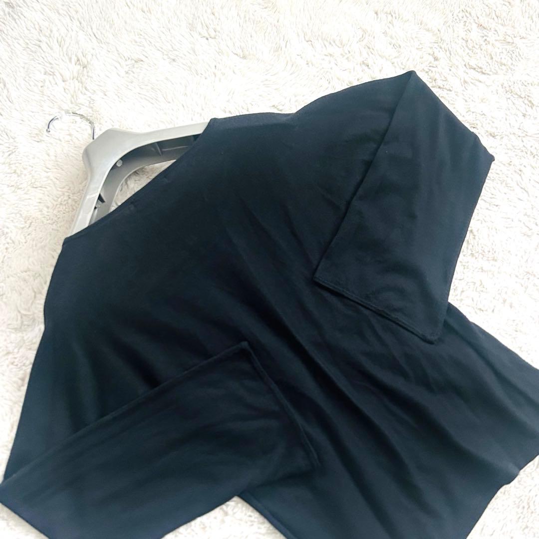 VIVIENNE TAM ✨ブラック カーディガン コットンシルクフラワー刺繍