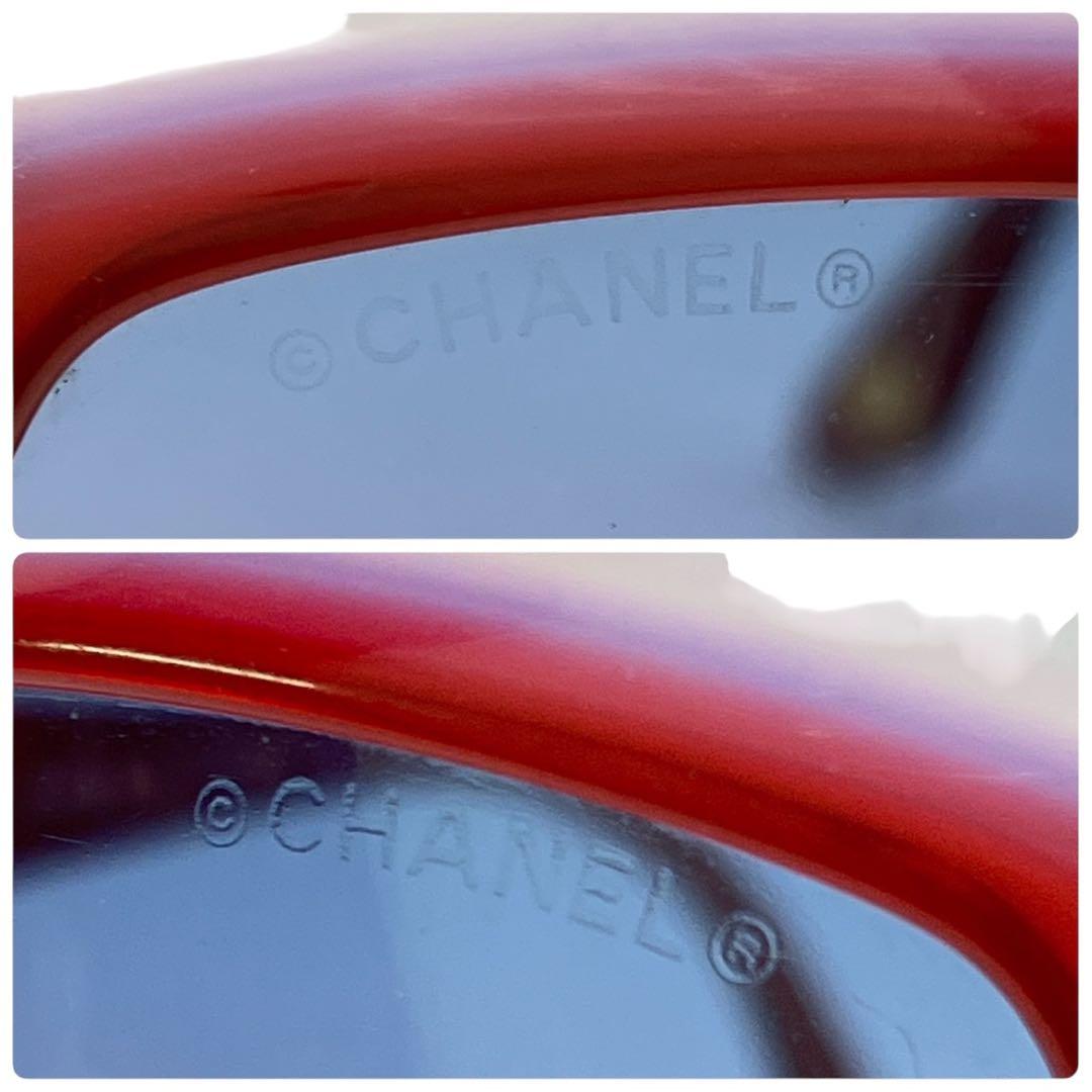 CHANEL シャネル サングラス アイウェア ココマーク　グラデーション　赤