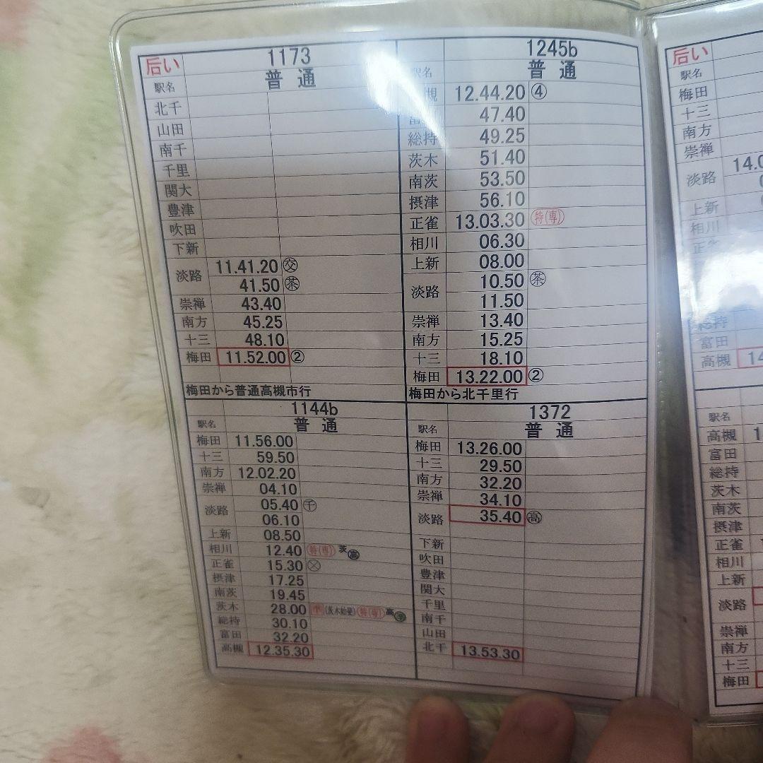 阪急鉄道グッズ「編成表、車掌用スタフ」