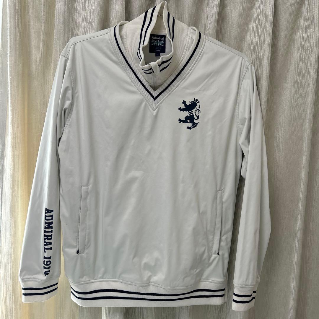アドミラルゴルフ ツインスニードジャック メンズゴルフウェア　白　Mサイズ