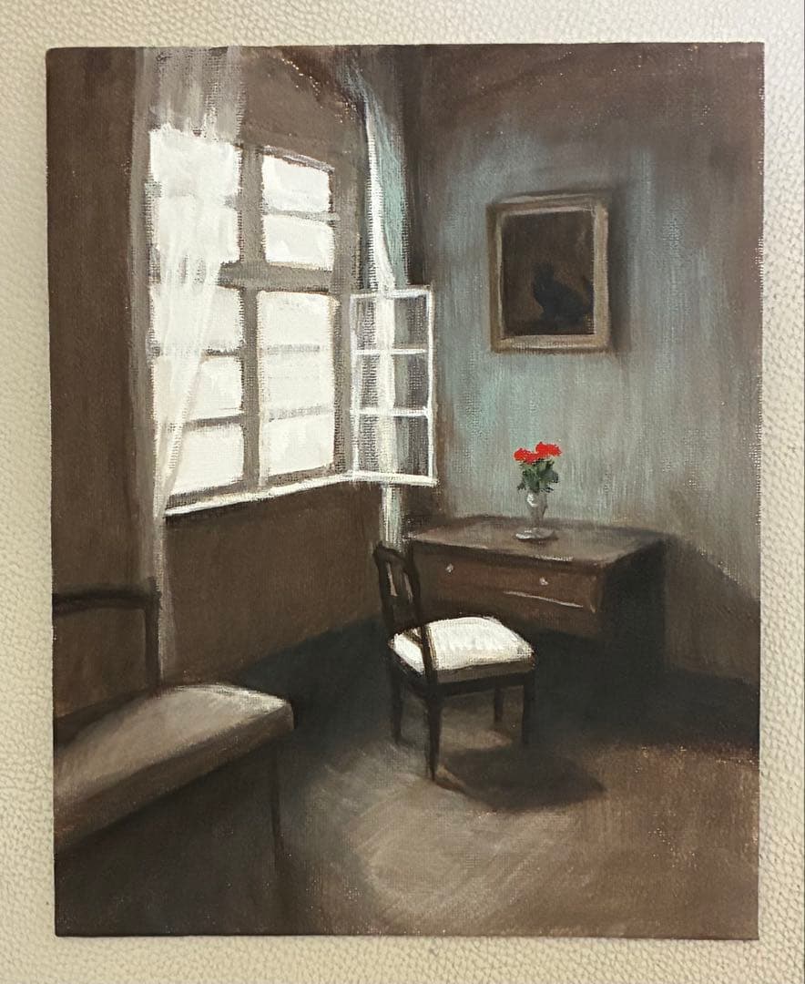 アクリル画　室内　838
