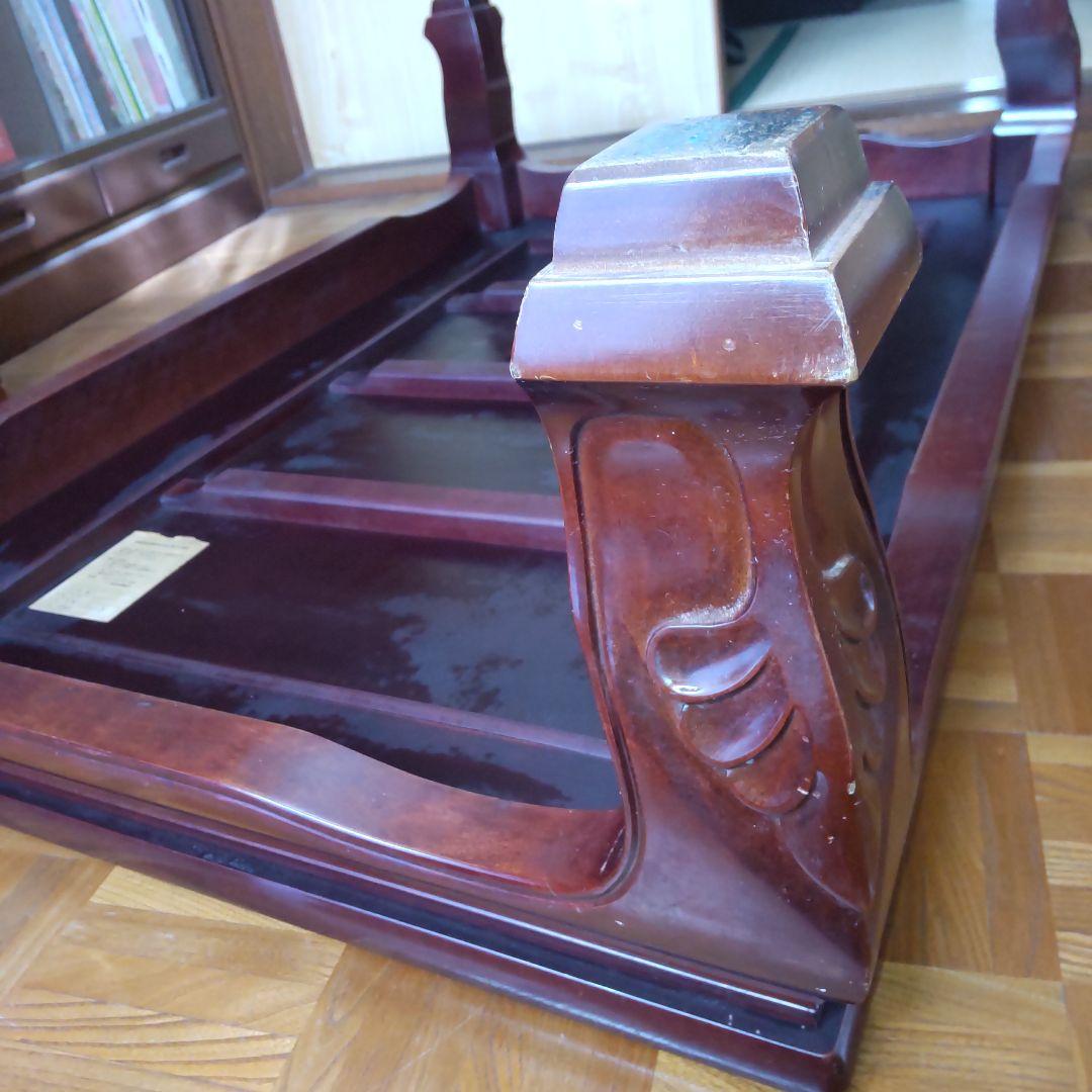 50年前くらいに購入した 伝統的な木製座卓 光沢仕上げ 野田産業