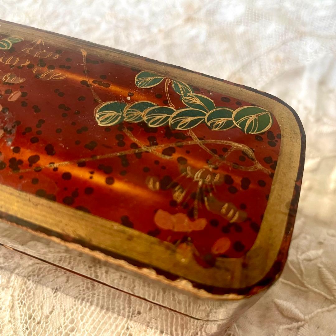 蒔絵風パフュームボックス　香水箱　木製ケース　ジャポニズム　フランスアンティーク