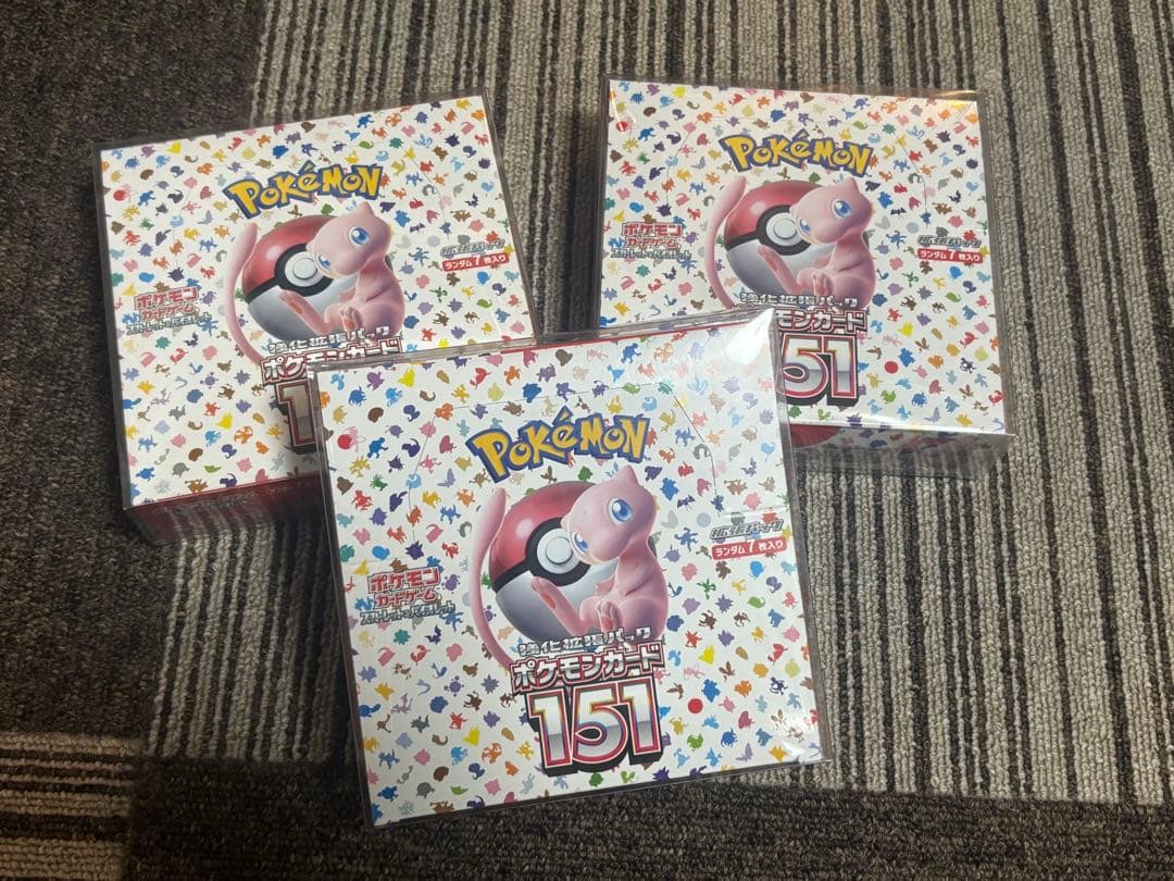 【お得】ポケセン産　ポケモンカード　151 シュリンク付き 3箱セット