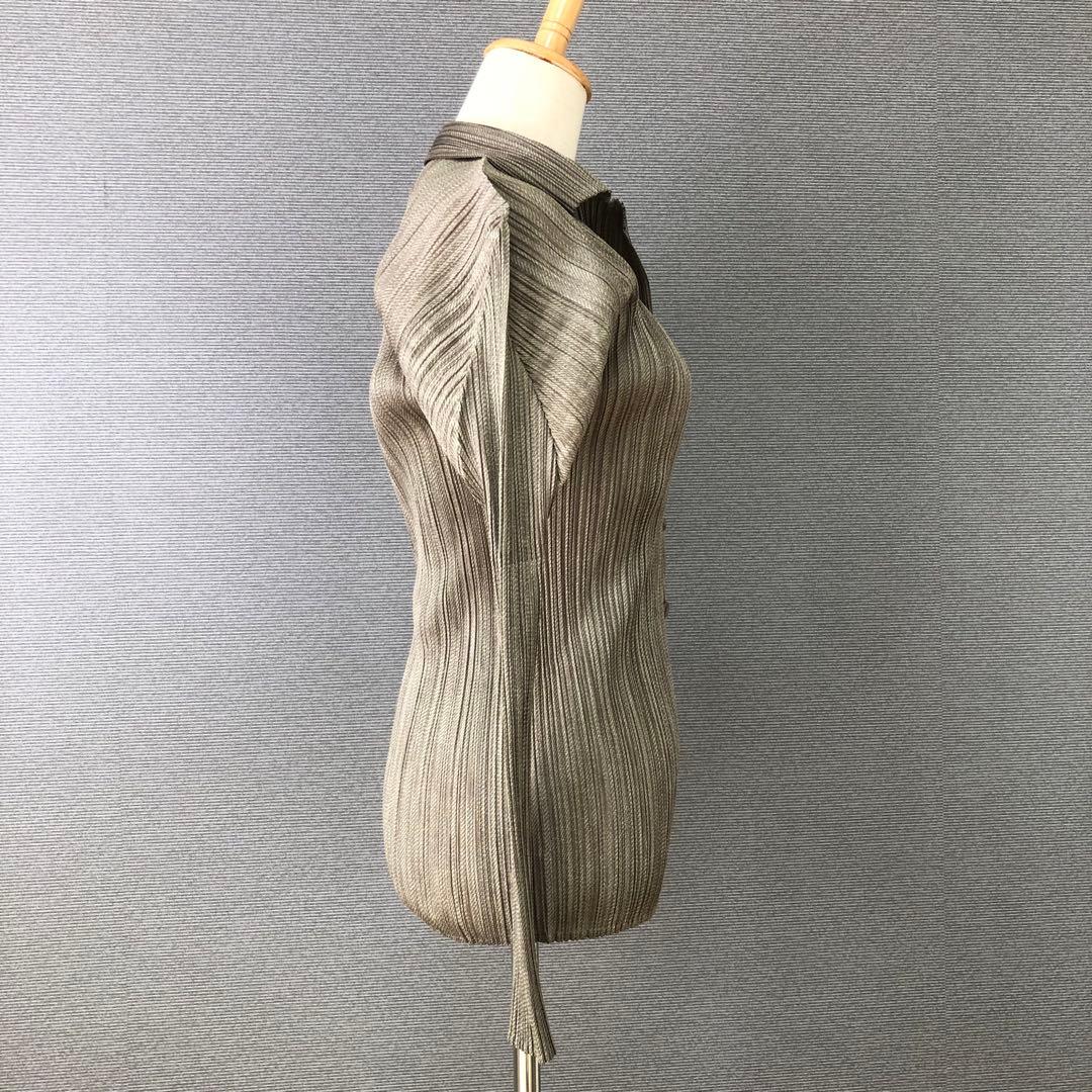 PLEATS PLEASE オープンカラー 長袖シャツ 3 グレージュ