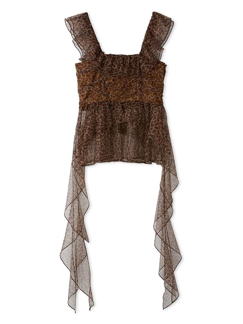 リリーブラウン　ペプラムフリルトップス