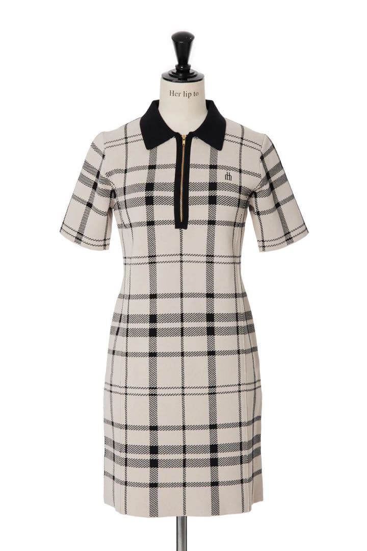 ワンピース Trois Logo Knit Mini Dress - beige - S