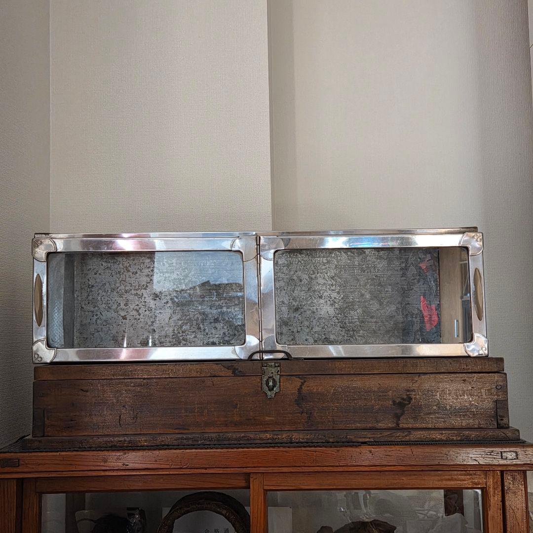 駄菓子ケース　ブリキ　レトロ　古雑貨　駄菓子屋　インテリア　コレクションケース