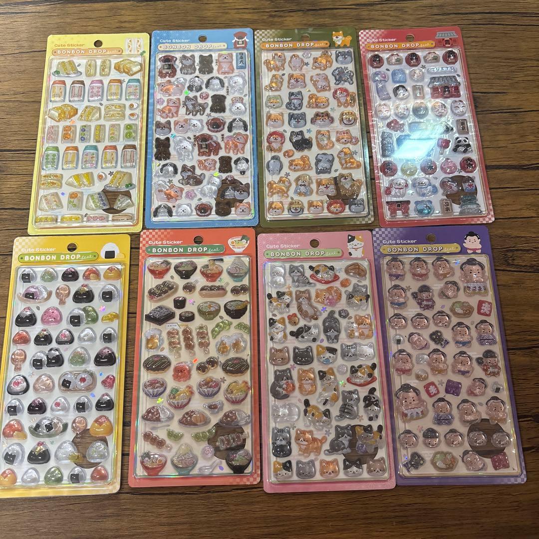 ボンボンドロップシール 8枚セット