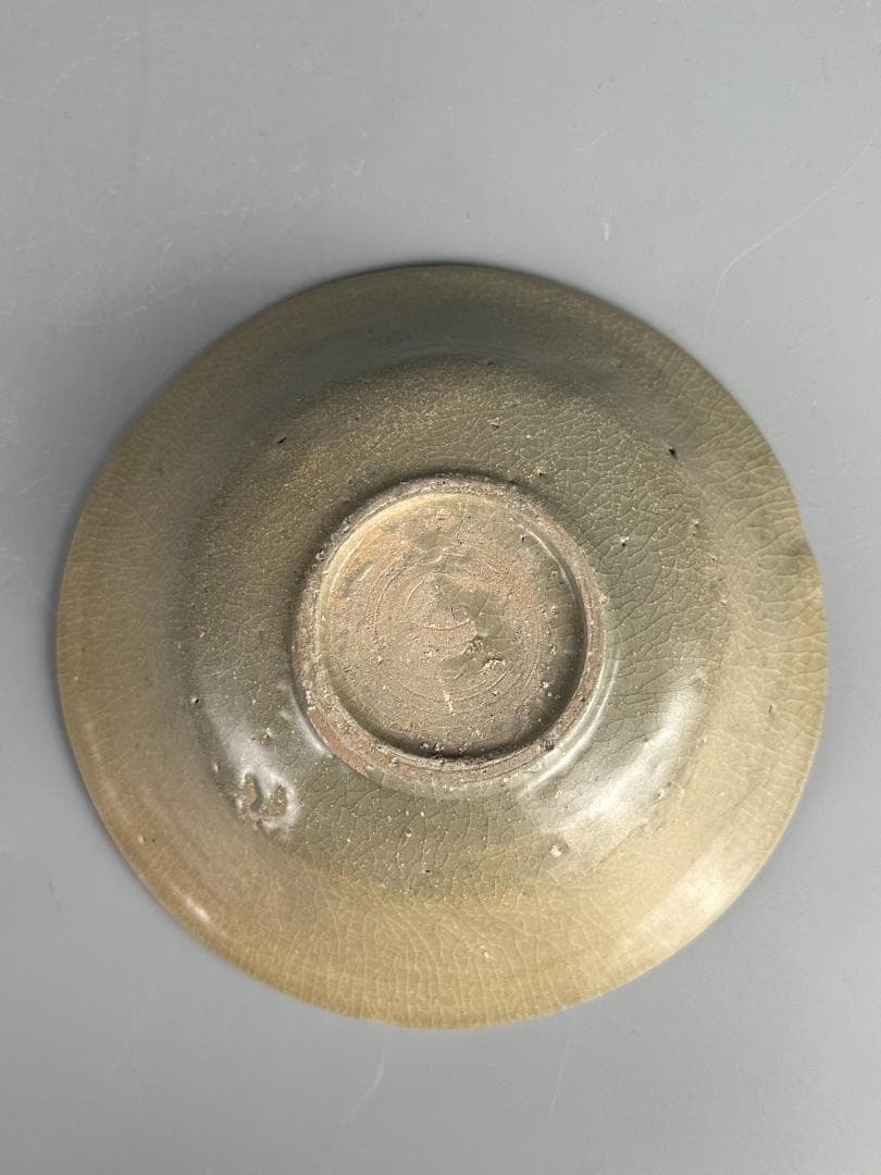 韓国美術　高麗青磁 　盤　皿　貫入　伝来品　古物古作　時代　朝鮮半島　李朝　宋