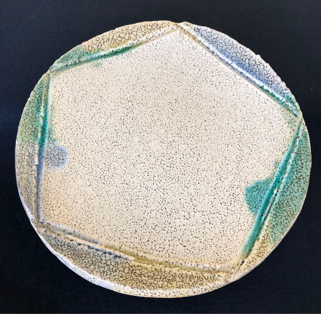 《R》懐石 三彩 大皿 木村盛康 共布 共箱　251022い5❗️割引