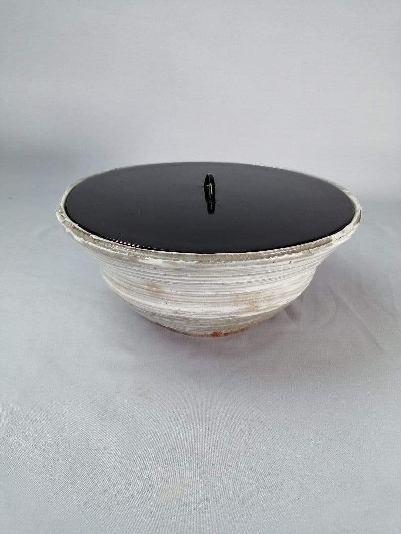 【茶道具】清水六兵衛造　刷毛目鉢　水指　水指391