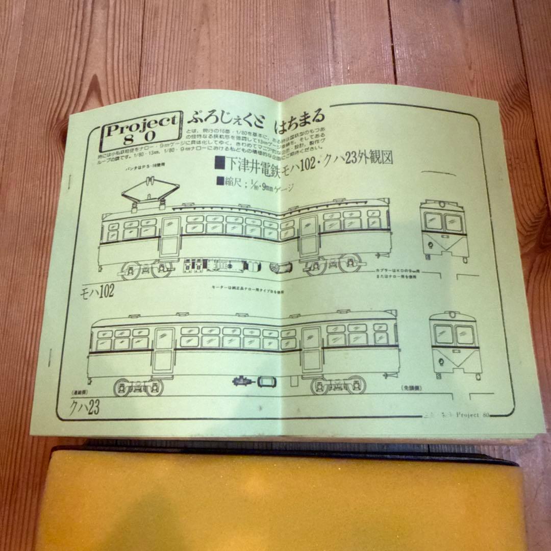 ぷろじぇくと80 下津井電鉄 モハ102＋クハ23 未組立キットHOナロー