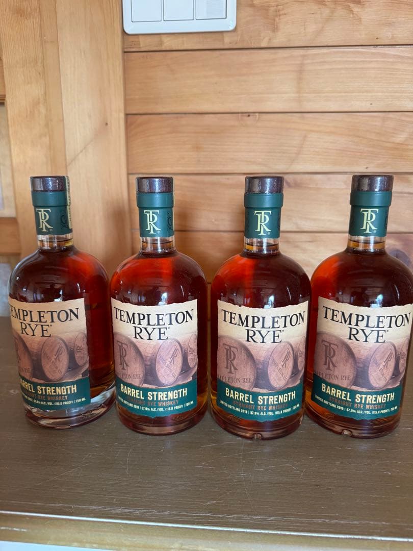 4本セット【入手困難Templeton Rye Barrel Strength