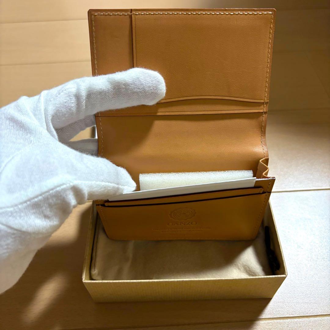 GANZO ガンゾ　コードバン通しマチ名刺入れ　新品未使用品　ブラック　黒