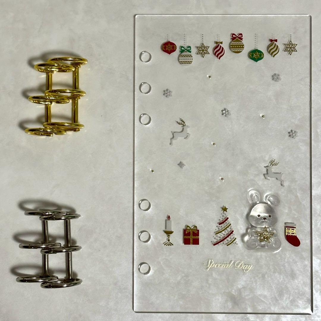 ✨ちり✨A6 アクリルレジンバインダー　リング付き×3セット