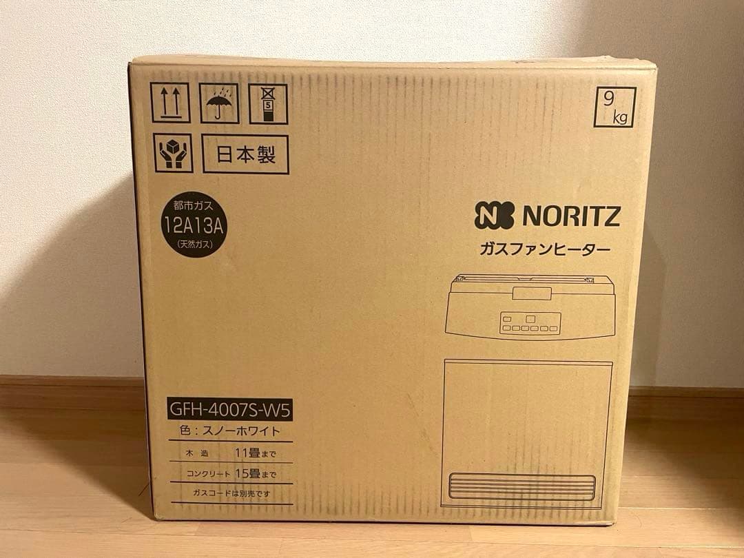 【新品未使用】NORITZ ガスファンヒーター GFH-4007S-W5-13A