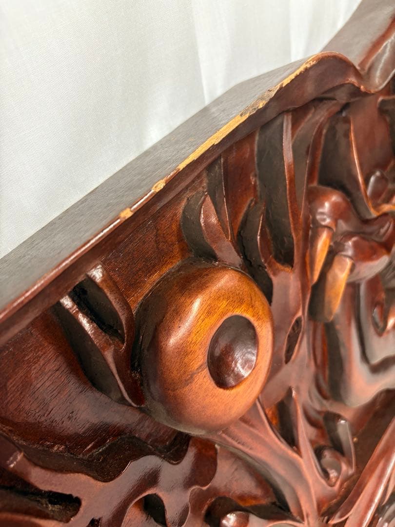 欄間　額　龍　厚彫　彫刻　アンティーク　骨董